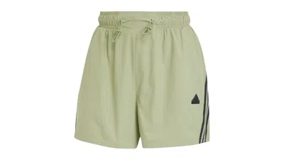Pre-owned Adidas Originals Women's Future Icons 3stripes Woven Shorts In Tent Green