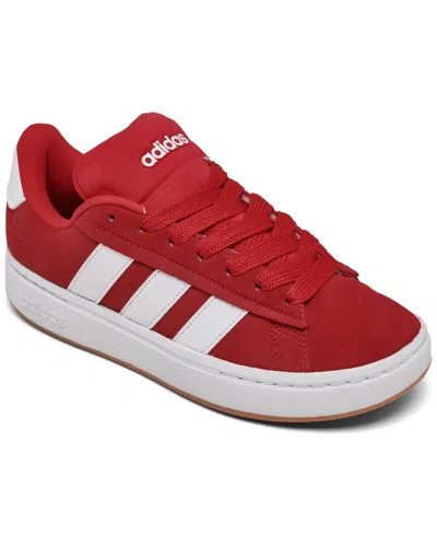 Adidas Originals Women's Grand Court Alpha 00s Casual Sneakers From Finish Line In Pure Ruby,white