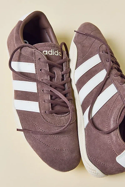 Adidas Originals Women's Grand Court Lo Sneaker In Earth Strata/off White/ea, Women's At Urban Outfitters In Brown