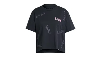 Pre-owned Adidas Originals Women's Graphic T-shirt In Black
