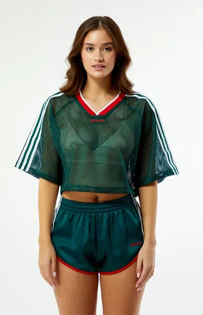 Adidas Originals Women's Green Mesh Short Sleeve Jersey