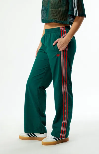 Adidas Originals Women's Green Sst Baggy Track Pants In Multi