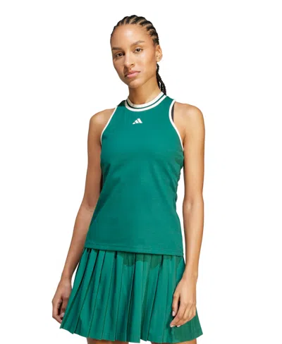 Adidas Originals Women's Heritage Classic Tennis Tank Top In Collegiate Green