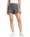 Adidas Originals Pacer High Waist Knit Shorts In Grey Six
