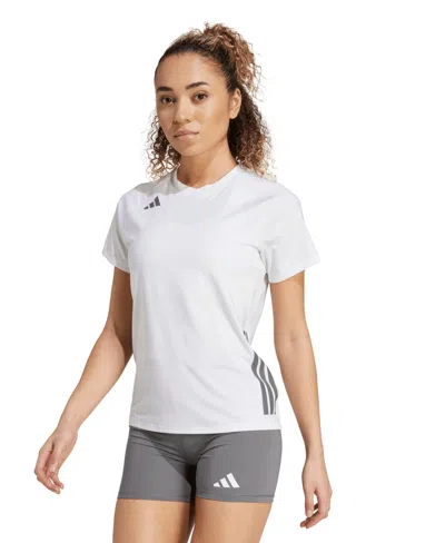 Adidas Originals Women's Hilo Short Sleeve Volleyball Jersey Training T Shirt In White
