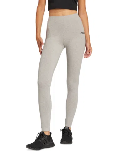 Adidas Originals Women's Hip-logo Full-length Athletic Tights In Medium Grey Heather,black