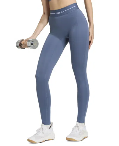 Adidas Originals Women's Hyperglam Full Length Training Tight Pants In Blue