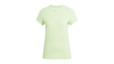 Pre-owned Adidas Originals Women's Hyperglam T-shirt In Semi Green Spark/white