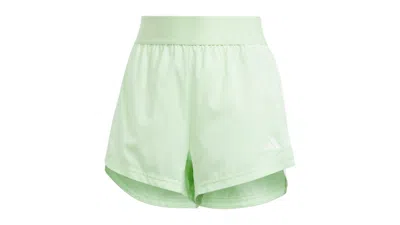 Pre-owned Adidas Originals Women's Hyperglam Woven Shorts In Semi Green Spark/white In Multi