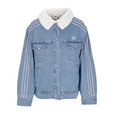 Adidas Originals Women's Jeans Jacket W Denim Jacket Clear Blue