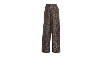 Pre-owned Adidas Originals Women's Leopard Firebird Oversized Track Tracksuit Bottoms In Multi