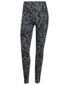 Adidas Originals Women's Leopard-print Cotton-blend High-rise Leggings In Gray