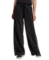 Adidas Originals Womens Adidas 3-stripes Animal Printed Open Hem Pants In Black