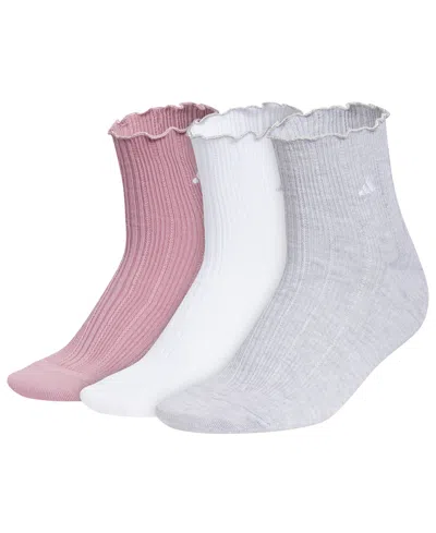 Adidas Originals Women's Lifestyle Superlite Quarter Socks, 3-pack In Light Purple
