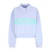 Adidas Originals Women's Lightweight Crewneck Sweatshirt Collar Crewneck Blue Dawn