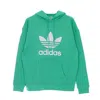Adidas Originals Women's Lightweight Hooded Sweatshirt Trefoil Hoodie Hire Green In Green