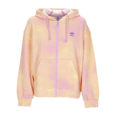Adidas Originals Women's Lightweight Zip Hoodie All Over Print Zip Hoodie Bliss Lilac/almost Yellow