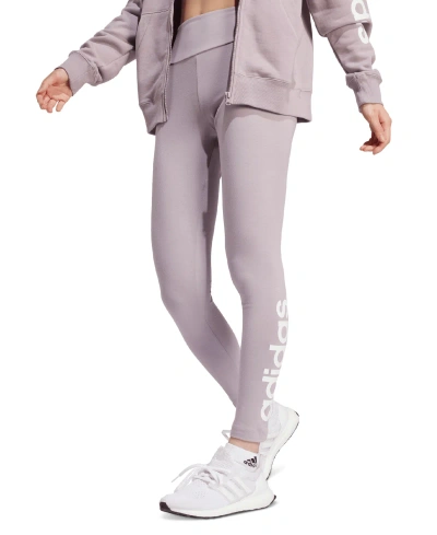 Adidas Originals Women's Linear-logo Full Length Leggings, Xs-4x In Preloved Fig