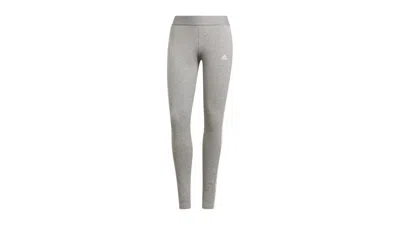 Pre-owned Adidas Originals Women's Loungewear Essentials 3stripes Leggings In Medium Grey Heather/white In Multi