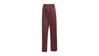 Pre-owned Adidas Originals Women's Lurex Firebird Track Pants In Maroon/gold Metallic In Multi