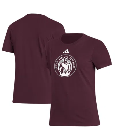 Adidas Originals Women's Maroon Texas A&m Aggies 12th Man Fresh T-shirt