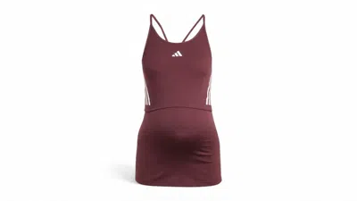 Pre-owned Adidas Originals Women's Maternity Tank Top In Aurora Ruby/brown