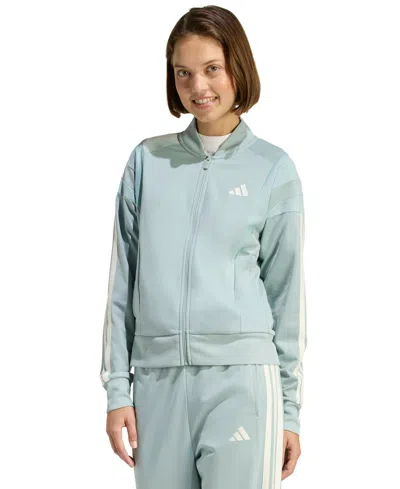 Adidas Originals Women's Mock Neck Track Jacket In Blue