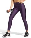 Adidas Originals Women's Optime Essentials Shine 7/8 Pull On Leggings In Purple