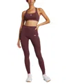 Adidas Originals Women's Optime Full-length Leggings In Burgundy