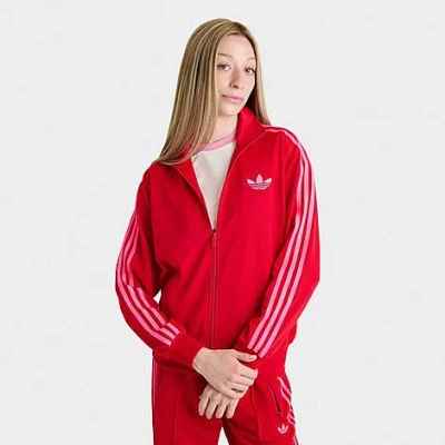 Adidas Originals Women's Originals Adicolor 3-stripes Firebird Loose Track Top In Red