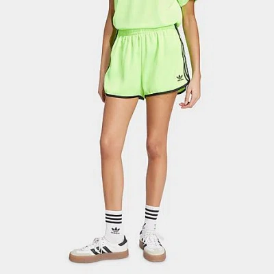 Adidas Originals Women's Originals Adicolor 3-stripes Sprinter Shorts In Green