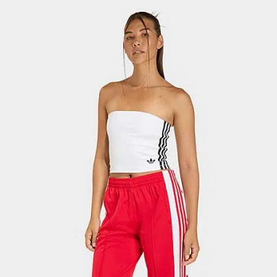 Adidas Originals Women's Originals Adicolor 3-stripes Tube Top In White