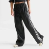 Adidas Originals Firebird Faux Leather Track Pants In Black
