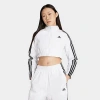Adidas Originals Women's Originals Adicolor Teamgeist Crop Track Top In White