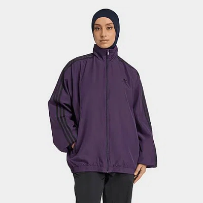 Adidas Originals Women's Originals Adilenium Season 3 Oversized Track Top In Purple