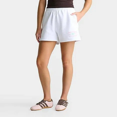 Adidas Originals Women's Originals Classic Sport Script Logo Fleece Shorts In Multi