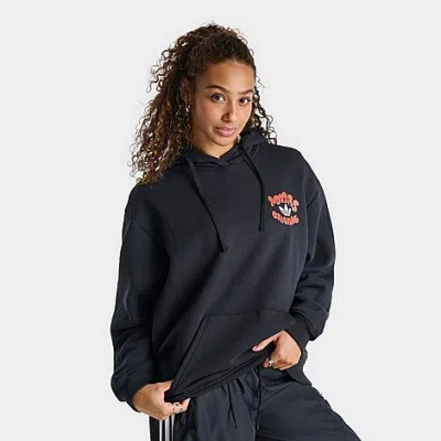 Adidas Originals Women's Originals Essential Samba Oversized Pullover Hoodie In Black