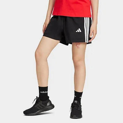 Adidas Originals Women's Originals Essentials 3-stripes Cotton Shorts In Black