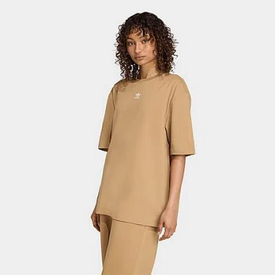 Adidas Originals Women's Originals Essentials Boyfriend Loose T-shirt In Brown