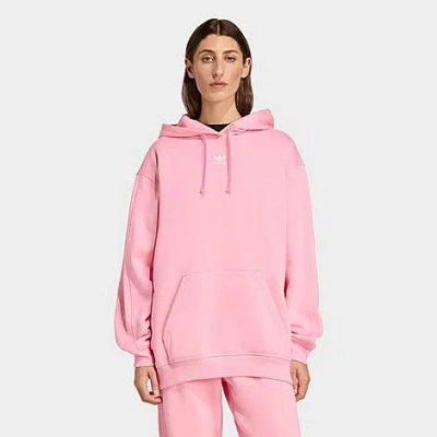 Adidas Originals Women's Originals Essentials Oversized Fleece Hoodie In Pink