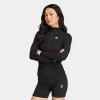 Adidas Originals Women's Originals Essentials Ribbed Full-zip Track Top In Black