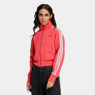 Adidas Originals Women's Originals Firebird Denim Track Top In Red