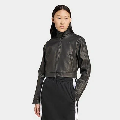 Adidas Originals Women's Originals Firebird Pleather Jacket In Black