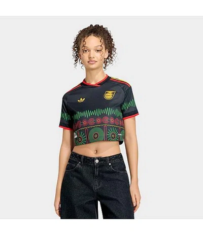 Adidas Originals Women's Originals Jamaica Cropped Jersey In Blue
