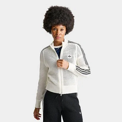 Adidas Originals Women's Originals Knitted Crochet Firebird Track Top In Multi