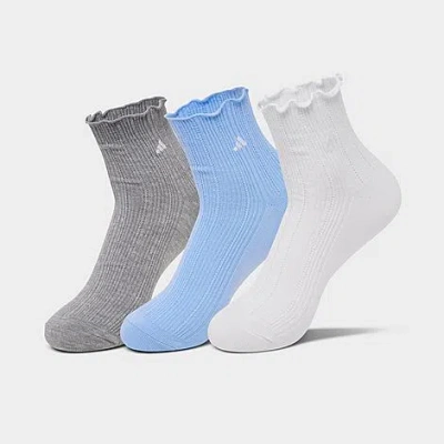 Adidas Originals Women's Originals Ruffle Quarter Socks (3-pack) In Multi