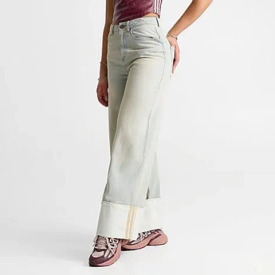 Adidas Originals Women's Originals Vintage Wide-leg Jeans In White