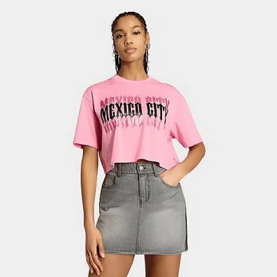Adidas Originals Women's Originals World Cup 26 Host City Mexico City T-shirt In Pink