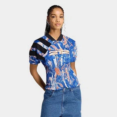 Adidas Originals Women's Originals World Cup 26 Host City New York Reconstructed Jersey Size: Large In Blue