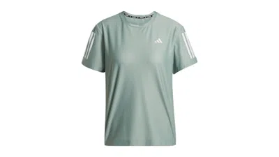 Pre-owned Adidas Originals Women's Own The Run T-shirt In Silver Green In Multi